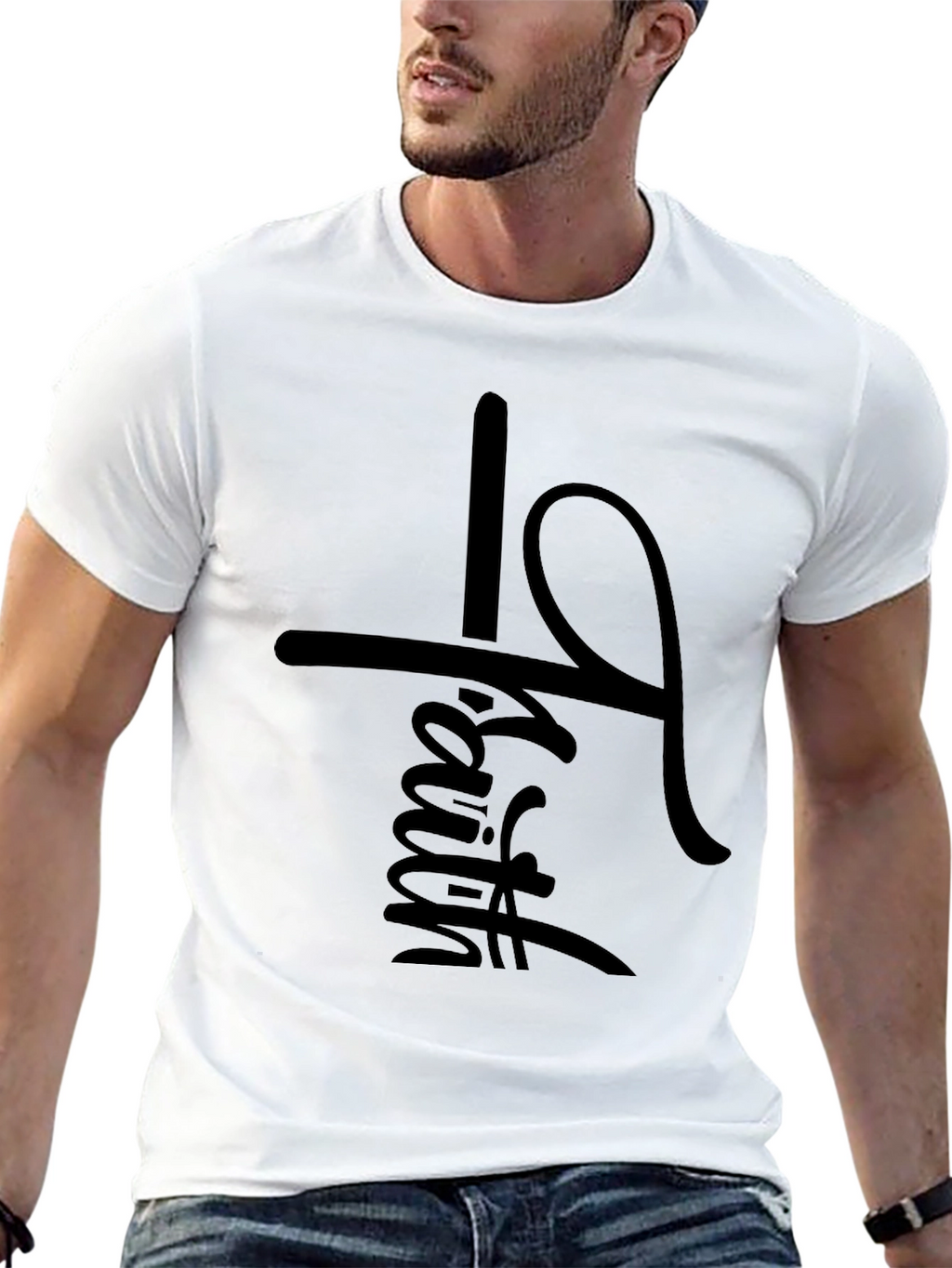 Faith Graphic Print T-Shirt - Stylish Christian Apparel