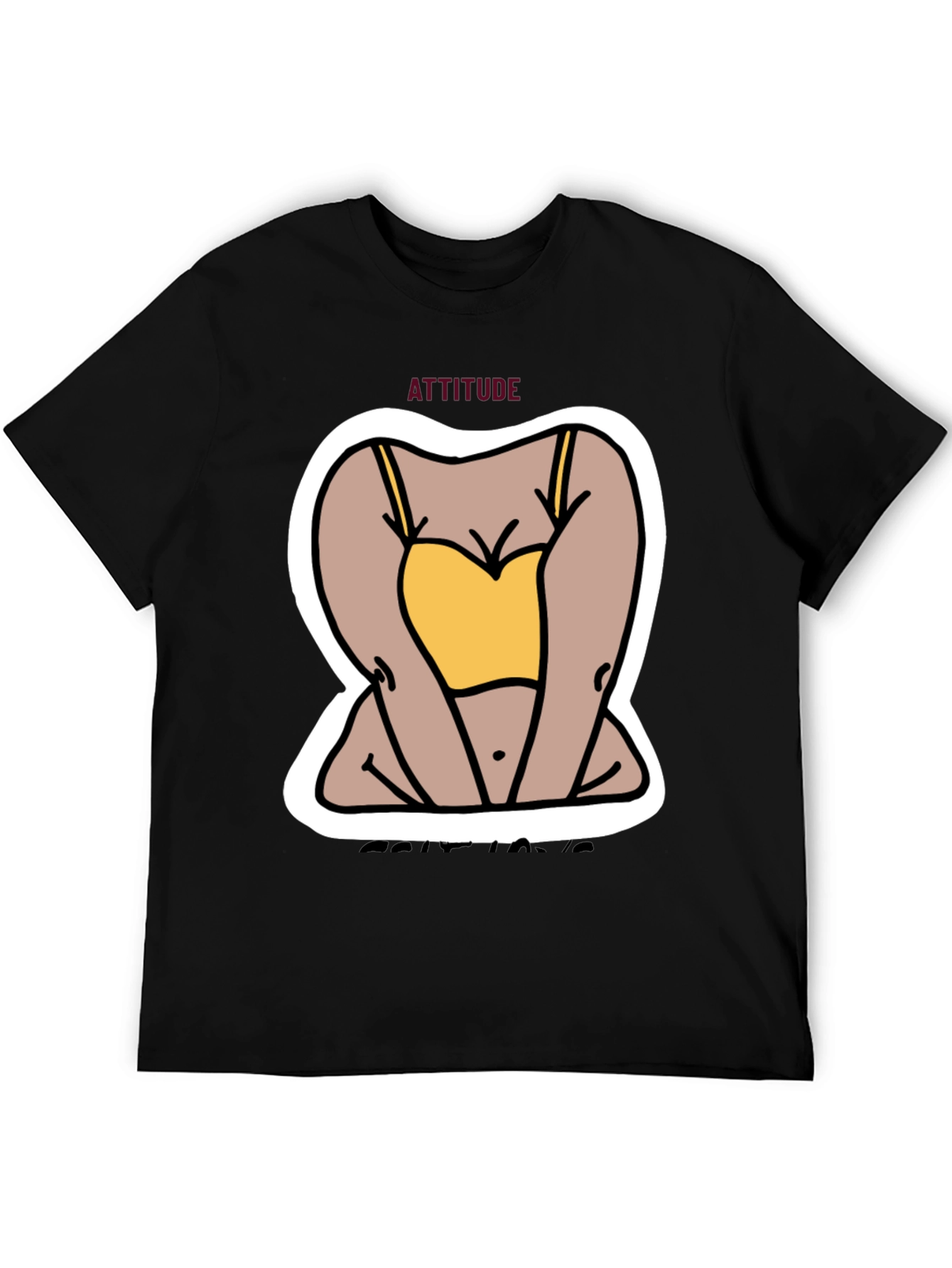 Attitude Graphic Tee - Cartoon Design