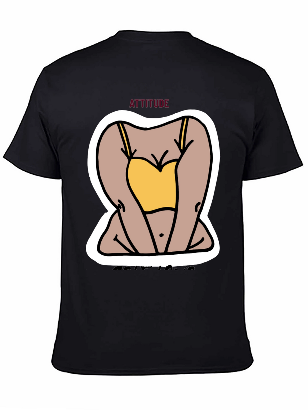 Attitude Graphic Tee - Cartoon Design
