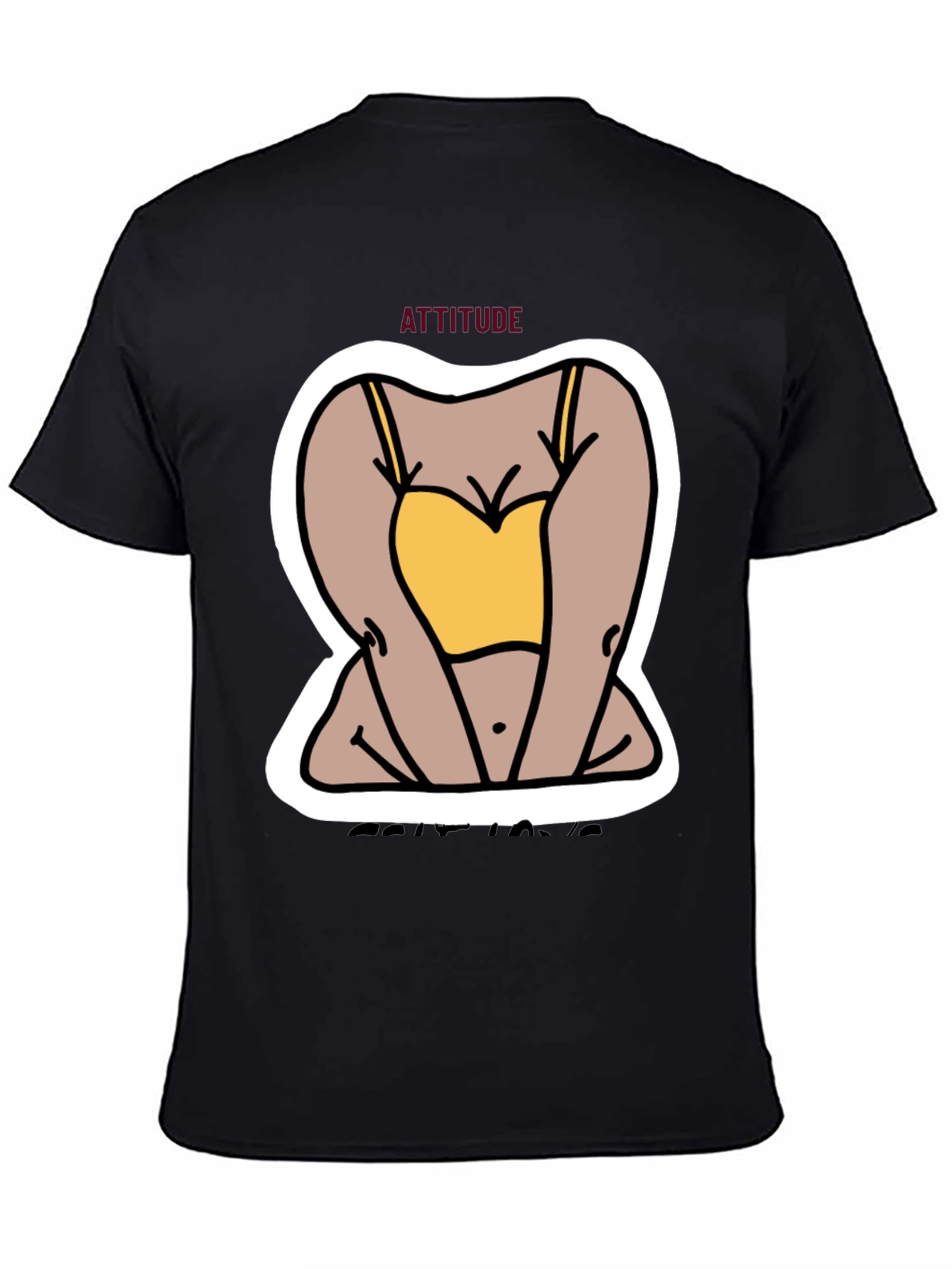 Attitude Graphic Tee - Cartoon Design