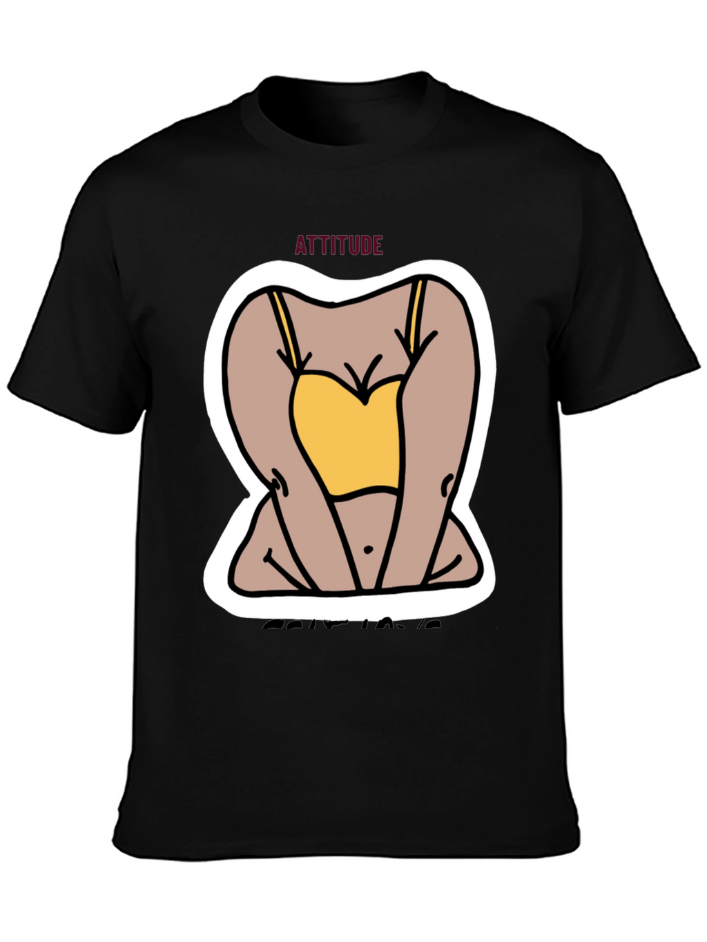 Attitude Graphic Tee - Cartoon Design