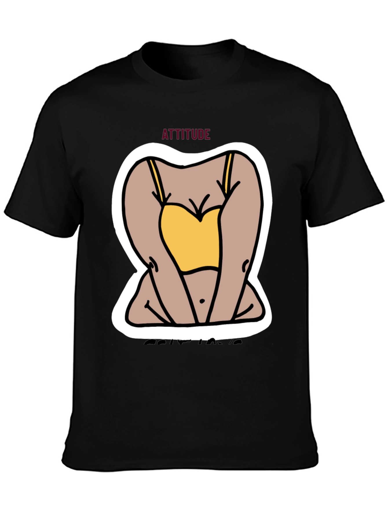 Attitude Graphic Tee - Cartoon Design