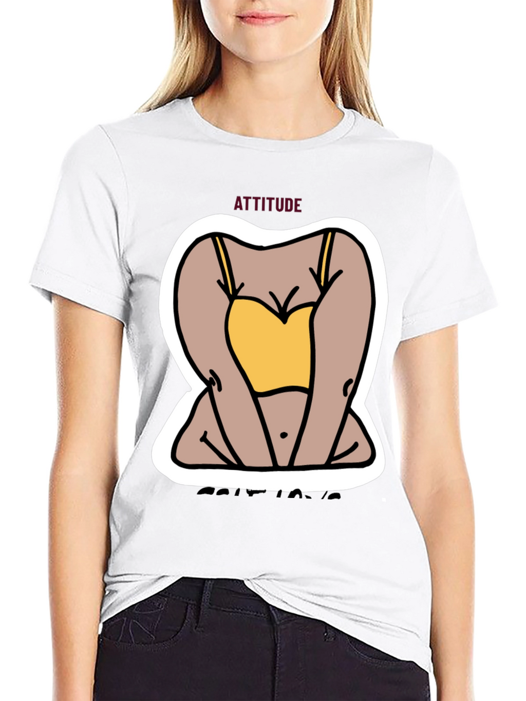 Attitude Graphic Tee - Cartoon Design