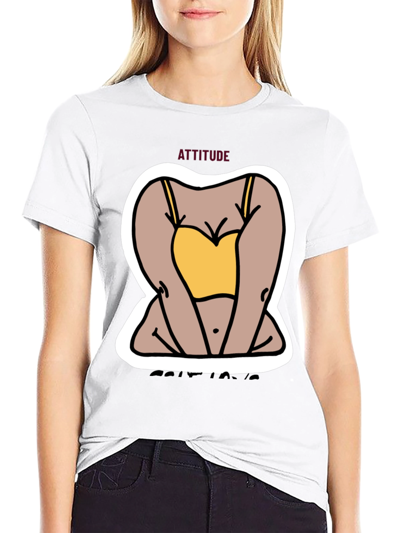 Attitude Graphic Tee - Cartoon Design