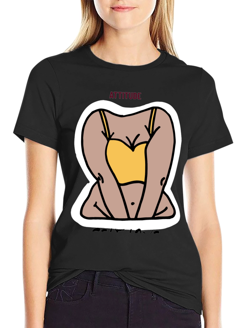 Attitude Graphic Tee - Cartoon Design
