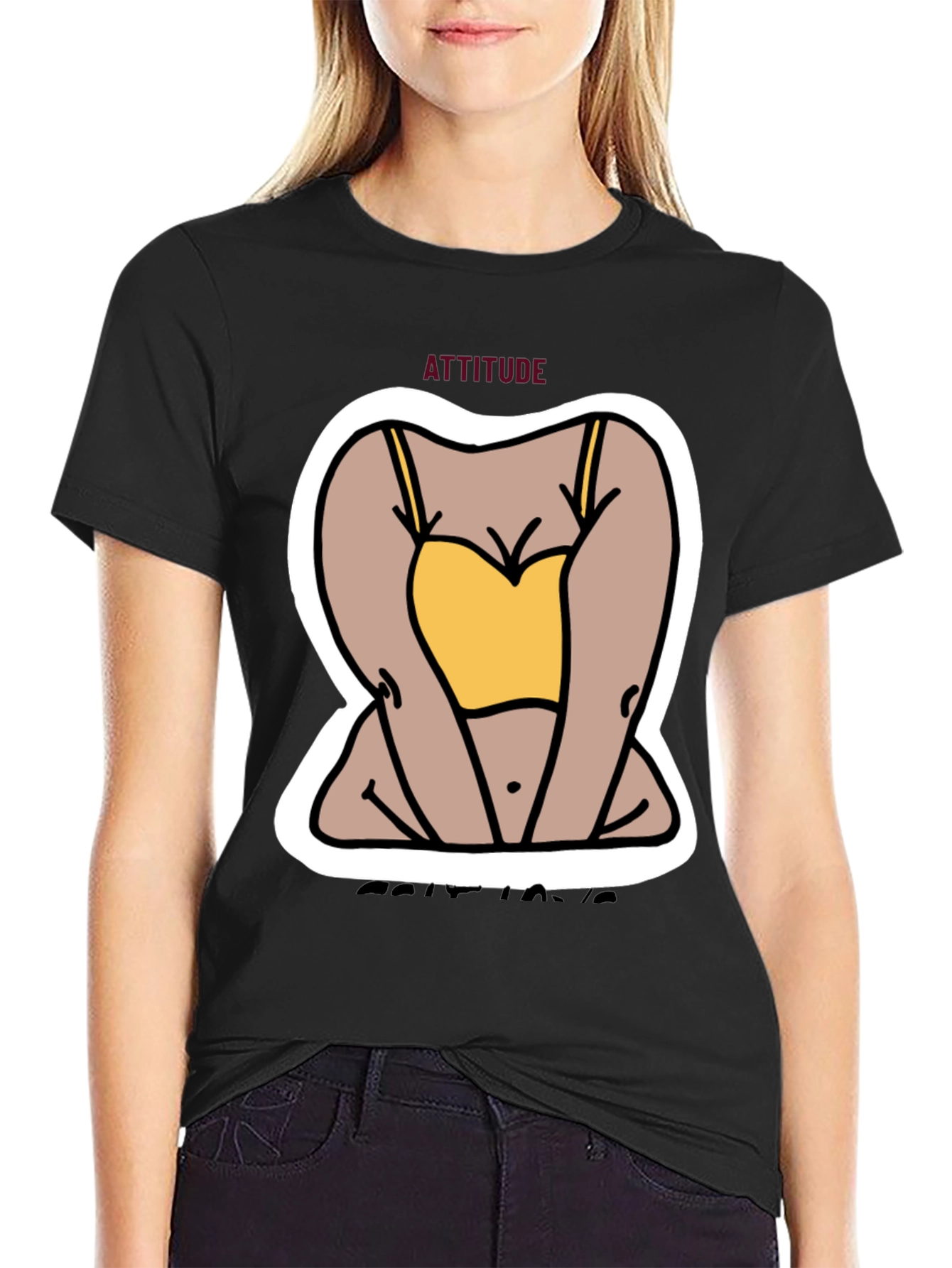 Attitude Graphic Tee - Cartoon Design