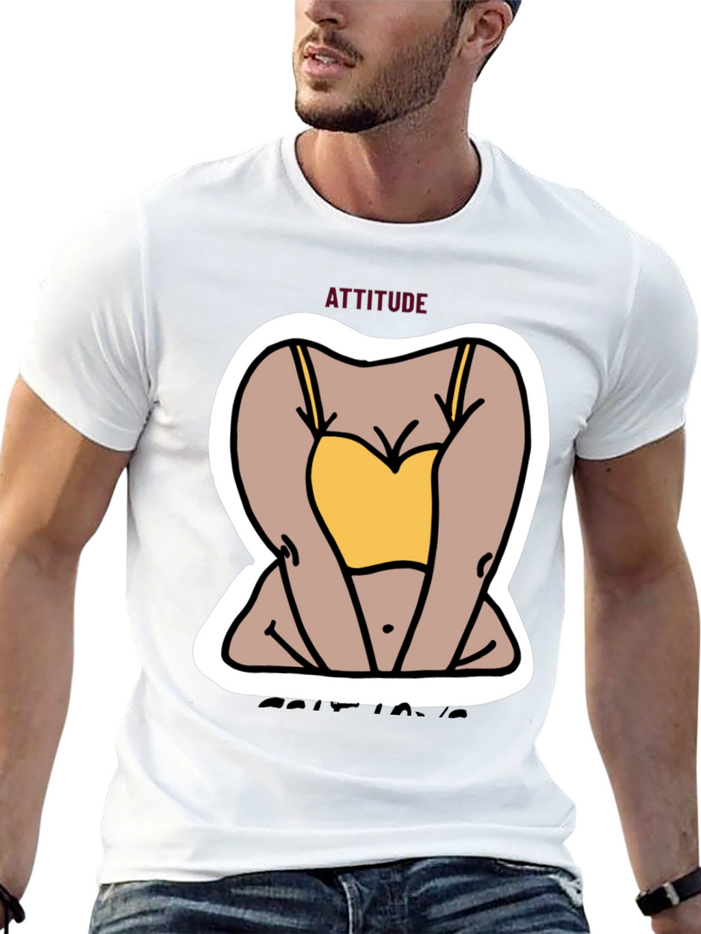 Attitude Graphic Tee - Cartoon Design
