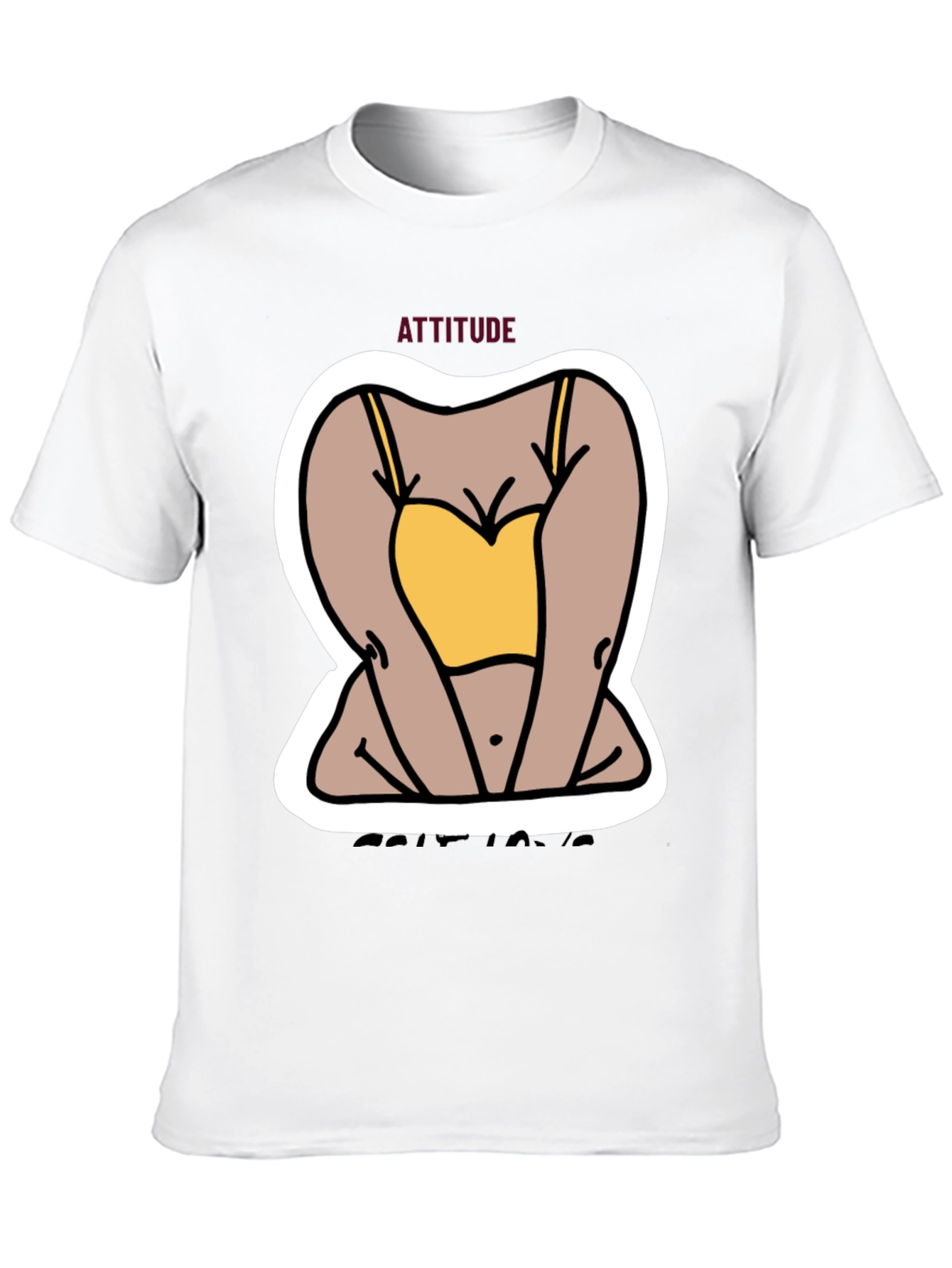 Attitude Graphic Tee - Cartoon Design