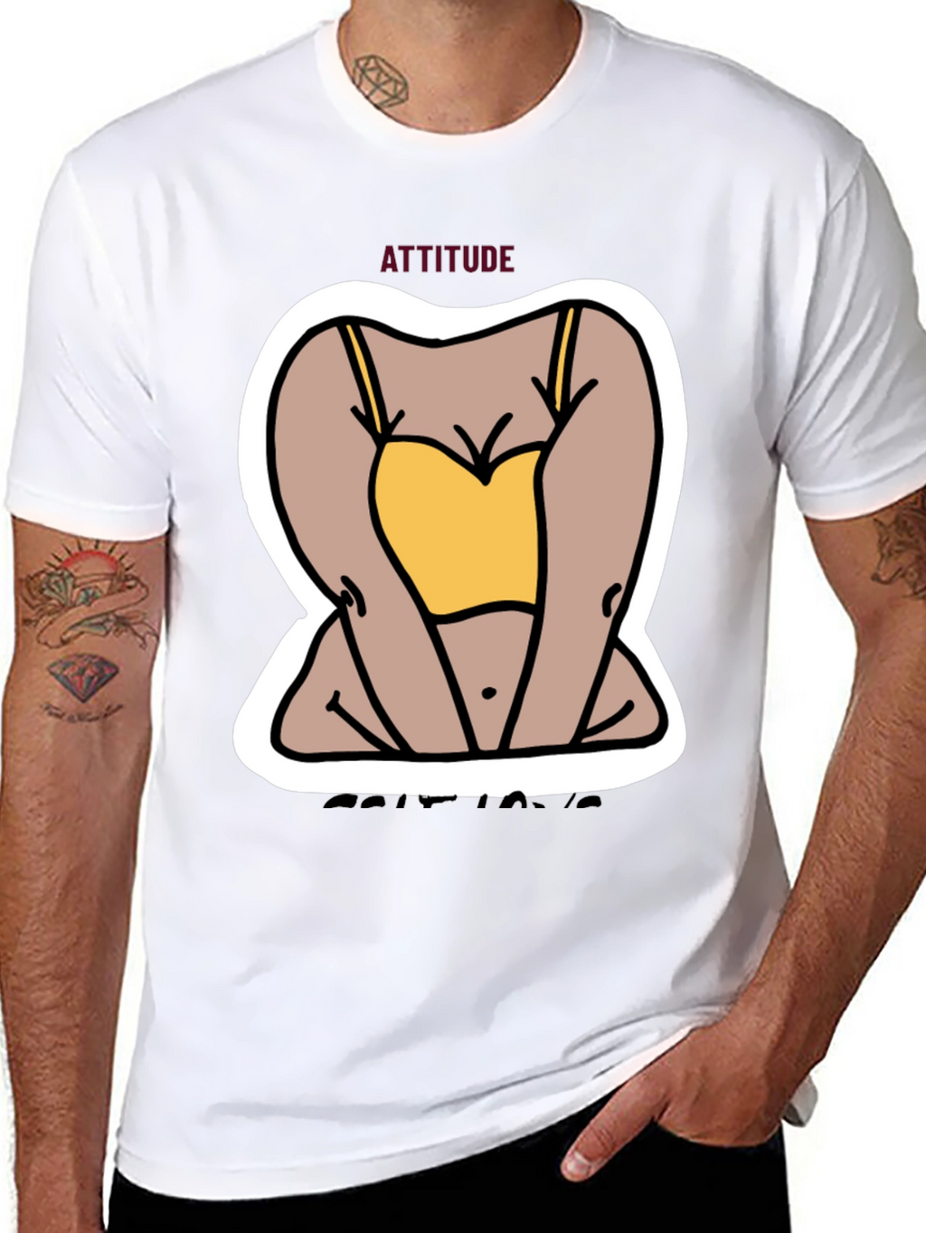 Attitude Graphic Tee - Cartoon Design