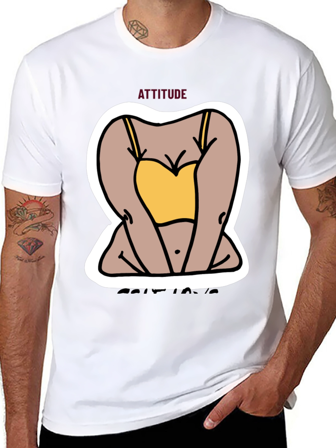 Attitude Graphic Tee - Cartoon Design