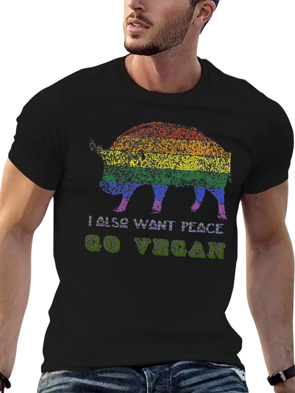 Vegan Pride Pig Graphic Tee
