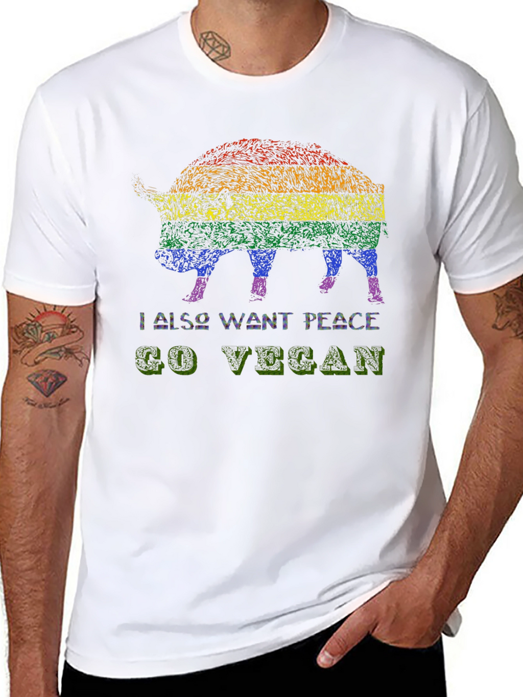 Vegan Pride Pig Graphic Tee