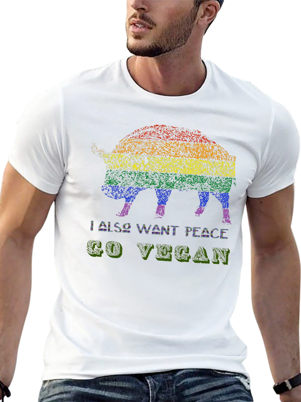 Vegan Pride Pig Graphic Tee