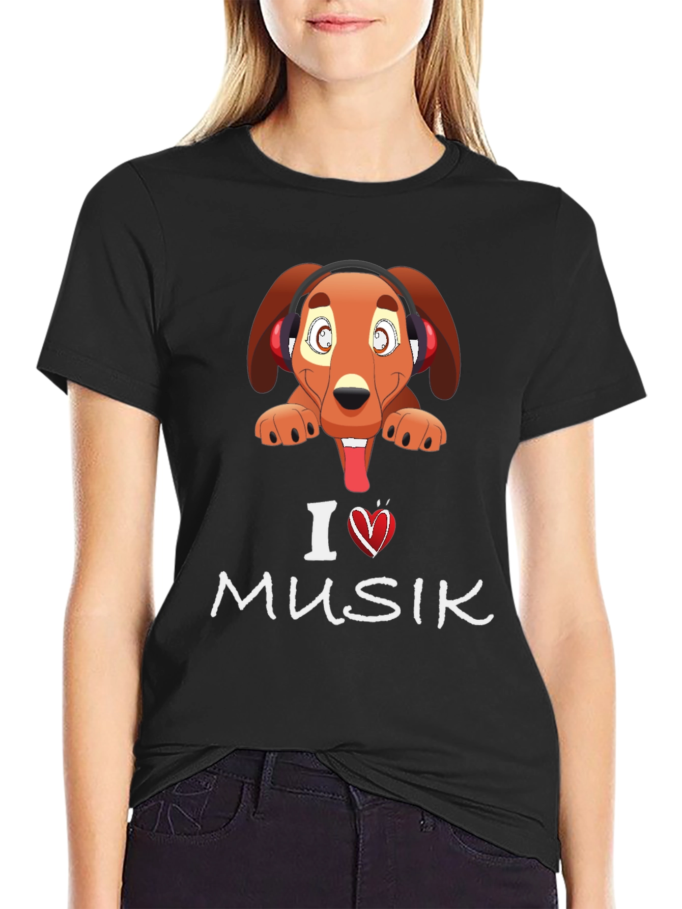 Dog Loves Music Graphic Tee
