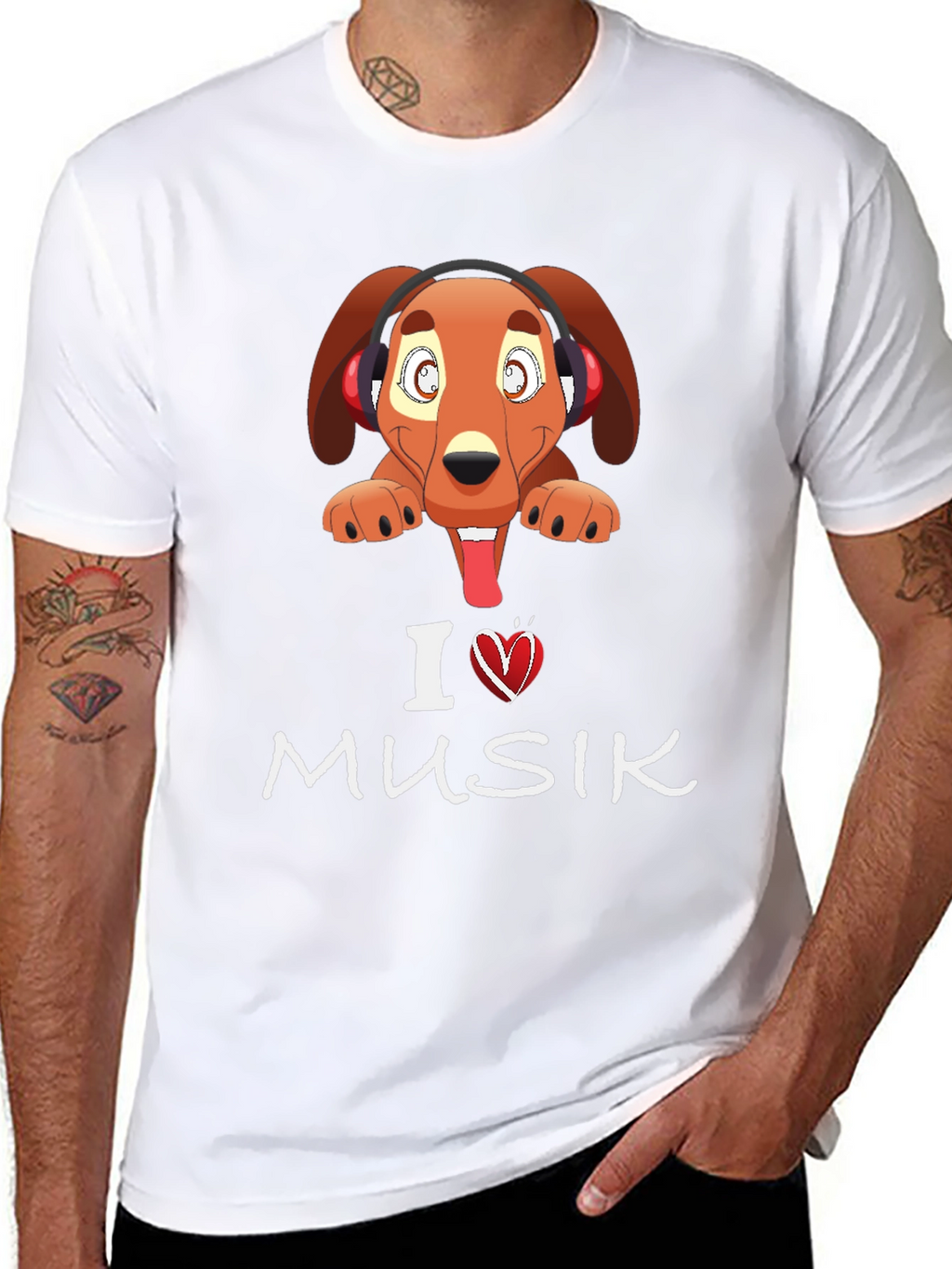 Dog Loves Music Graphic Tee