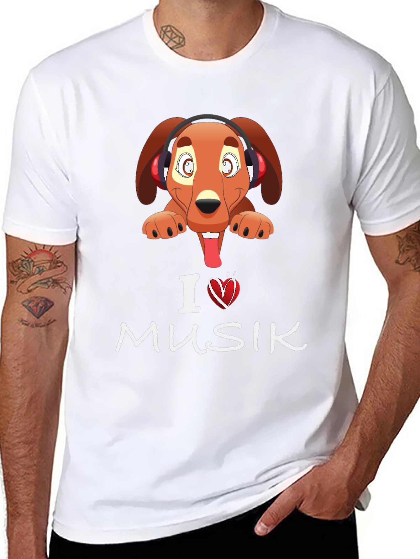 Dog Loves Music Graphic Tee