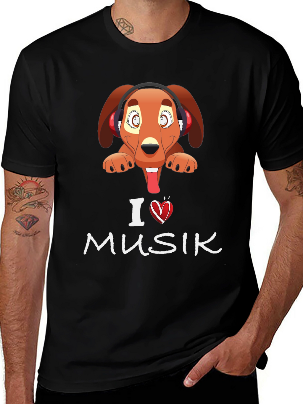 Dog Loves Music Graphic Tee