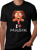 Dog Loves Music Graphic Tee
