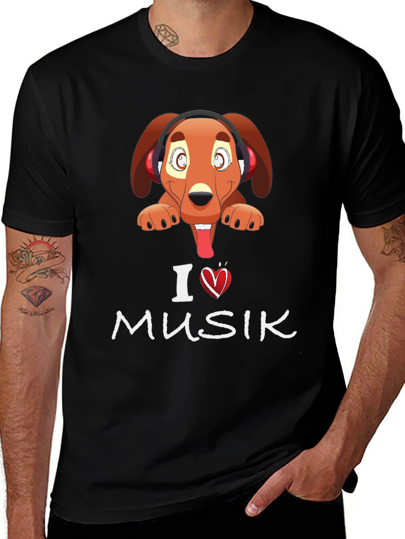 Dog Loves Music Graphic Tee