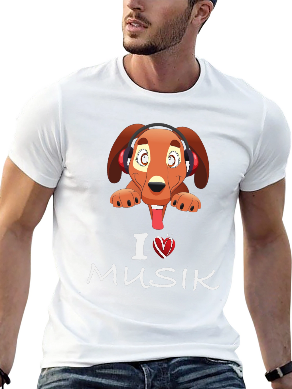 Dog Loves Music Graphic Tee