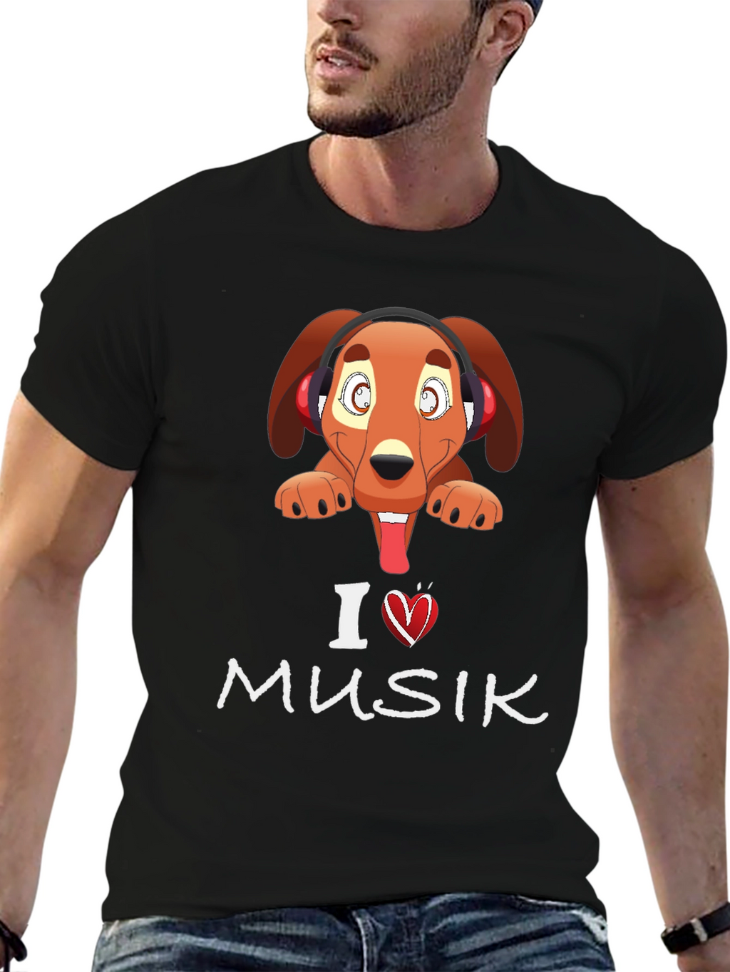 Dog Loves Music Graphic Tee
