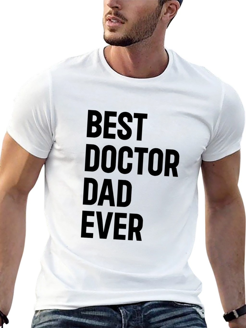 Best Doctor Dad Ever Black T-Shirt