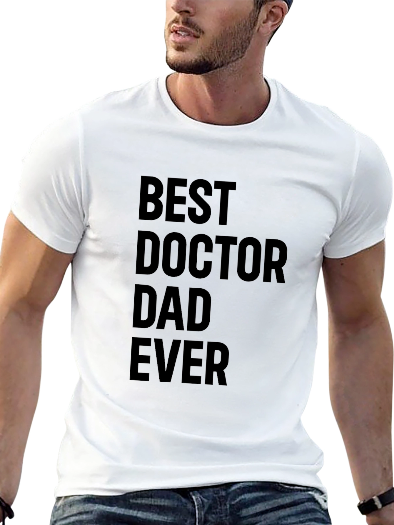Best Doctor Dad Ever Black T-Shirt