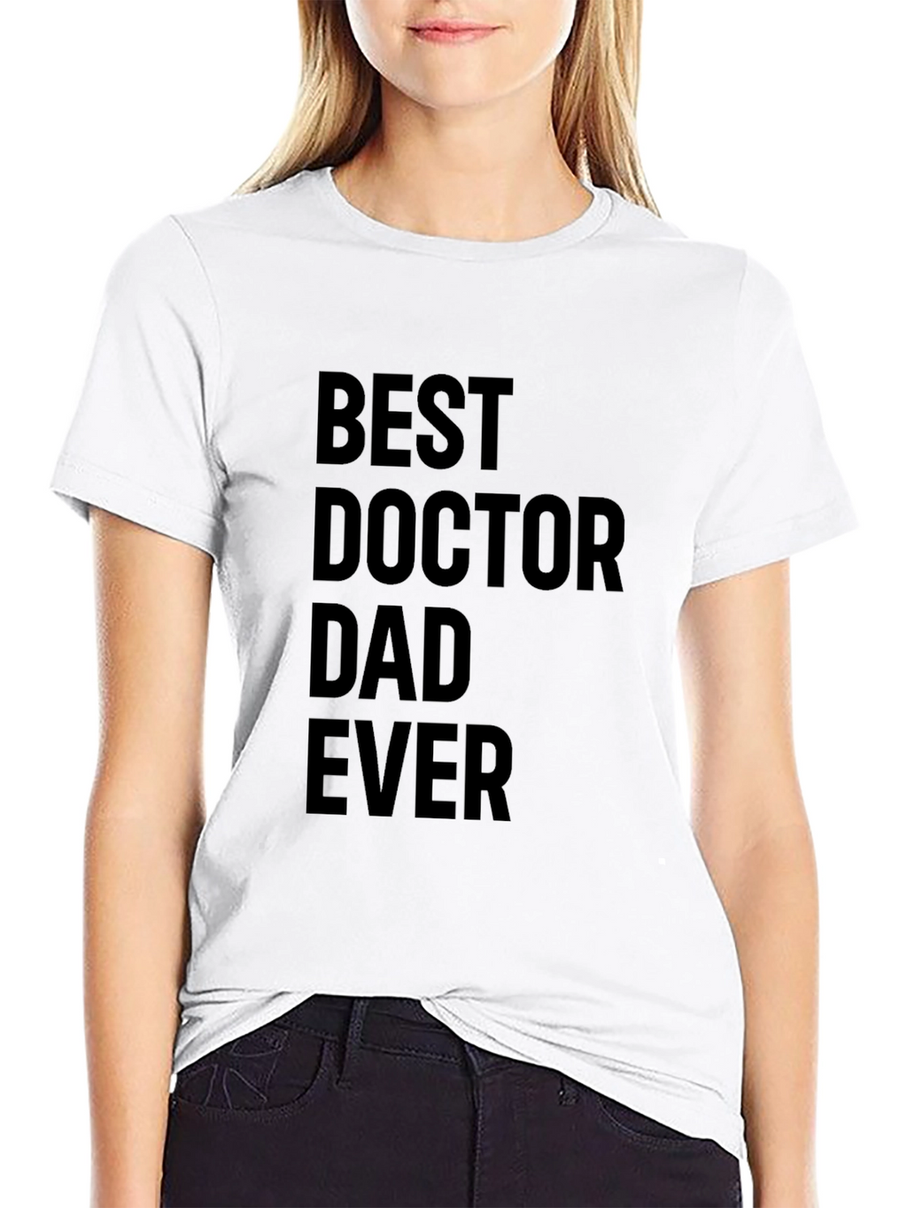 Best Doctor Dad Ever Black T-Shirt