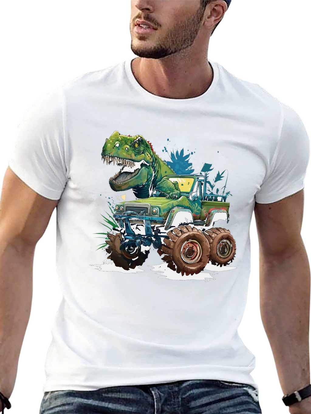 Dino Truck T-Shirt - Monster Truck Dinosaur Tee