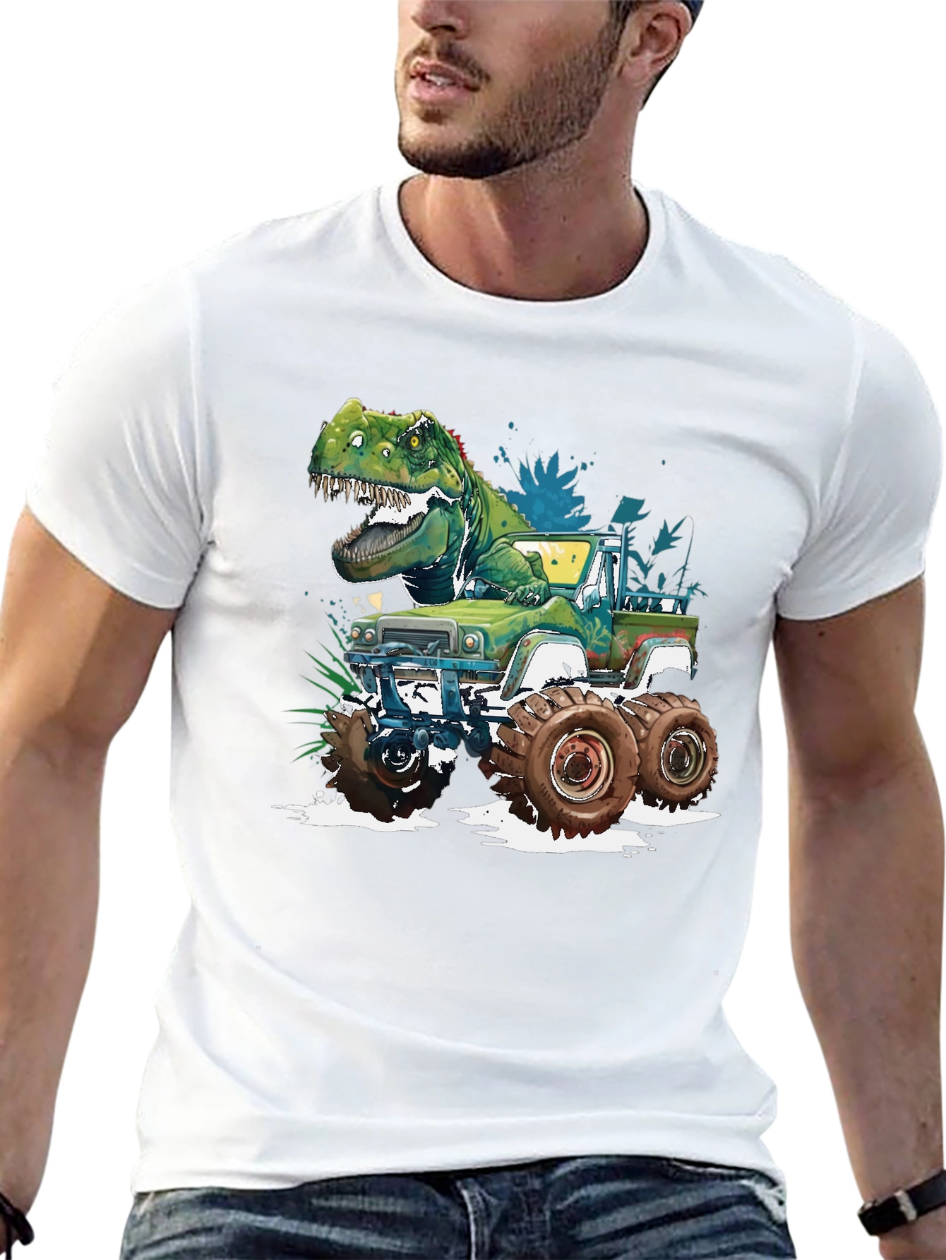 Dino Truck T-Shirt - Monster Truck Dinosaur Tee