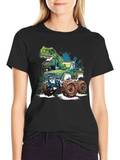 Dino Truck T-Shirt - Monster Truck Dinosaur Tee