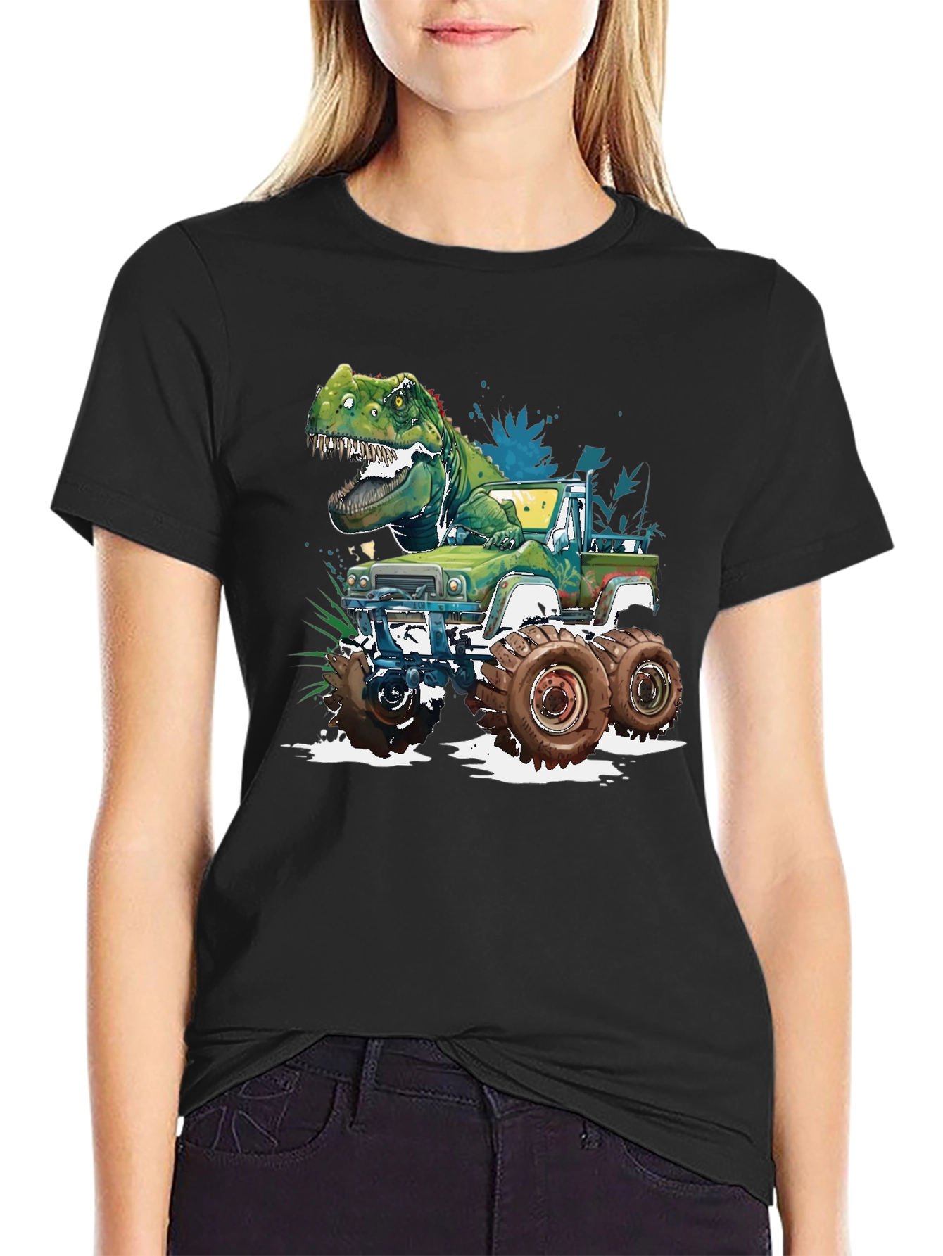 Dino Truck T-Shirt - Monster Truck Dinosaur Tee