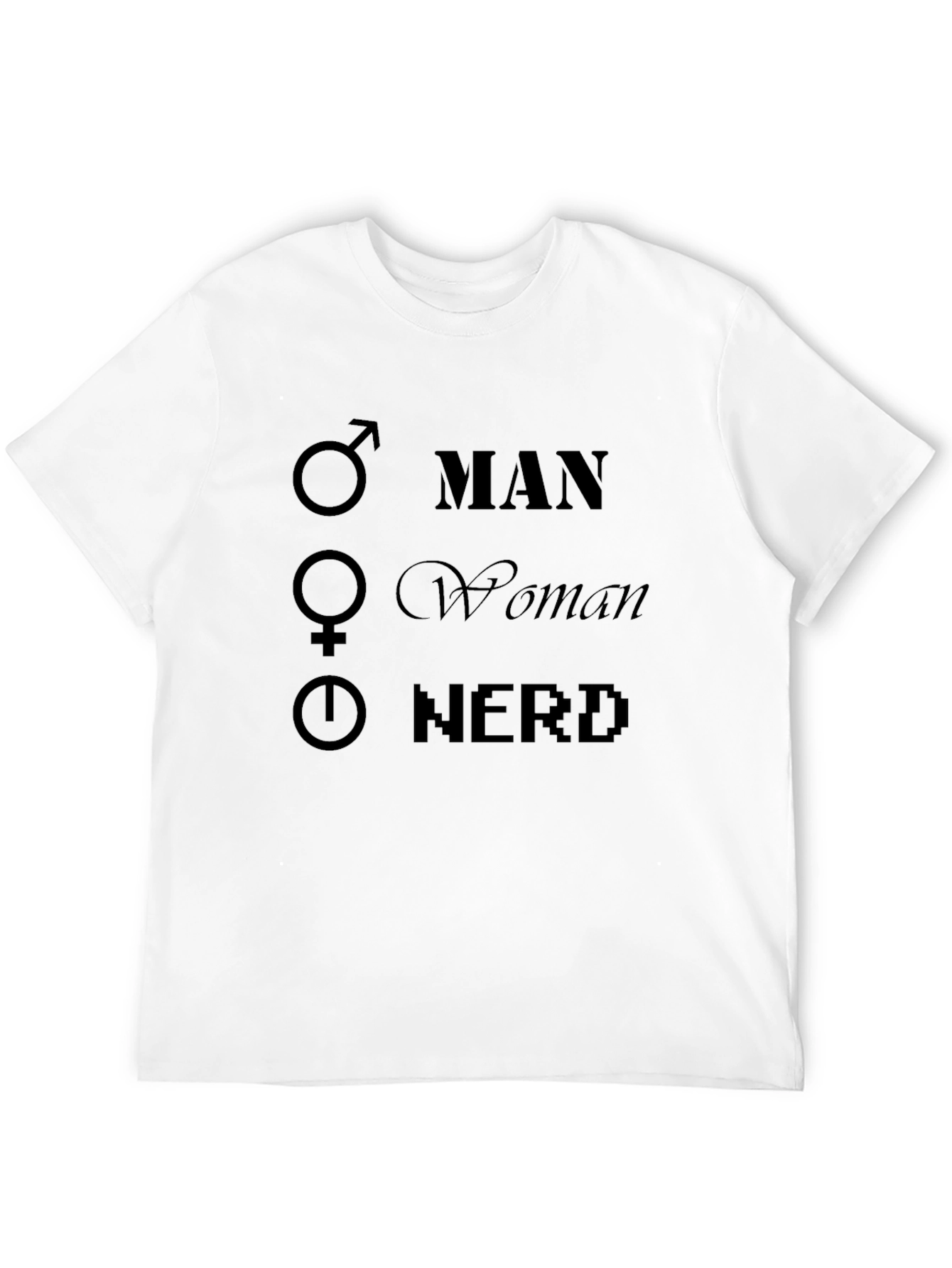 Man Woman Nerd Graphic T-Shirt