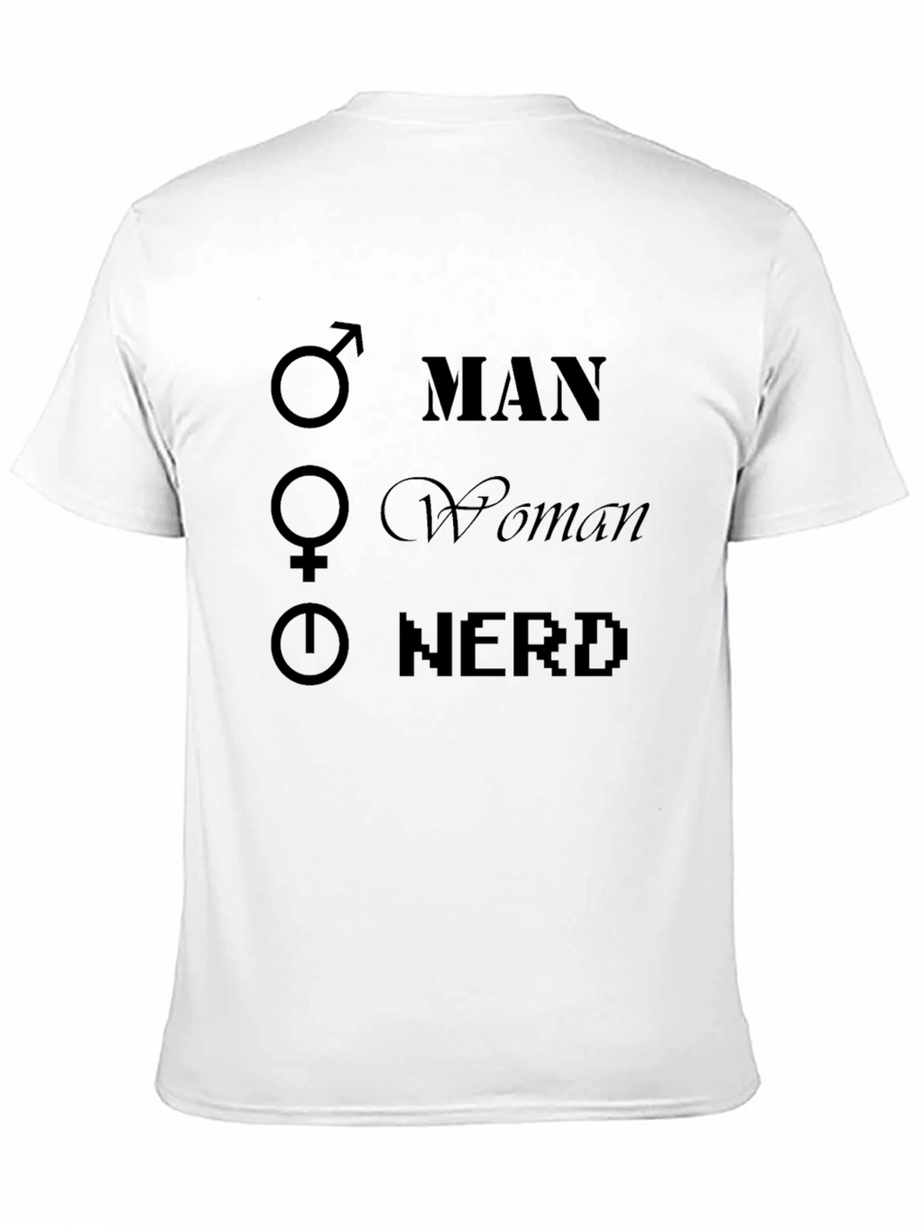 Man Woman Nerd Graphic T-Shirt