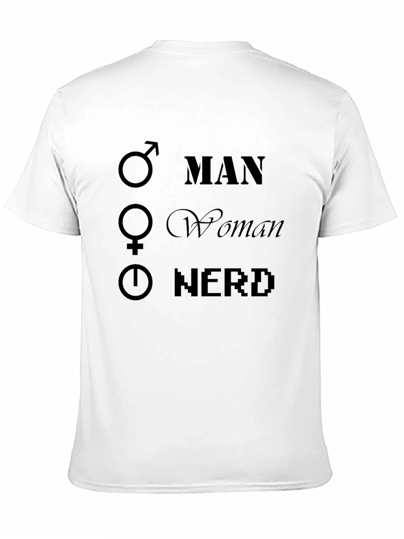 Man Woman Nerd Graphic T-Shirt
