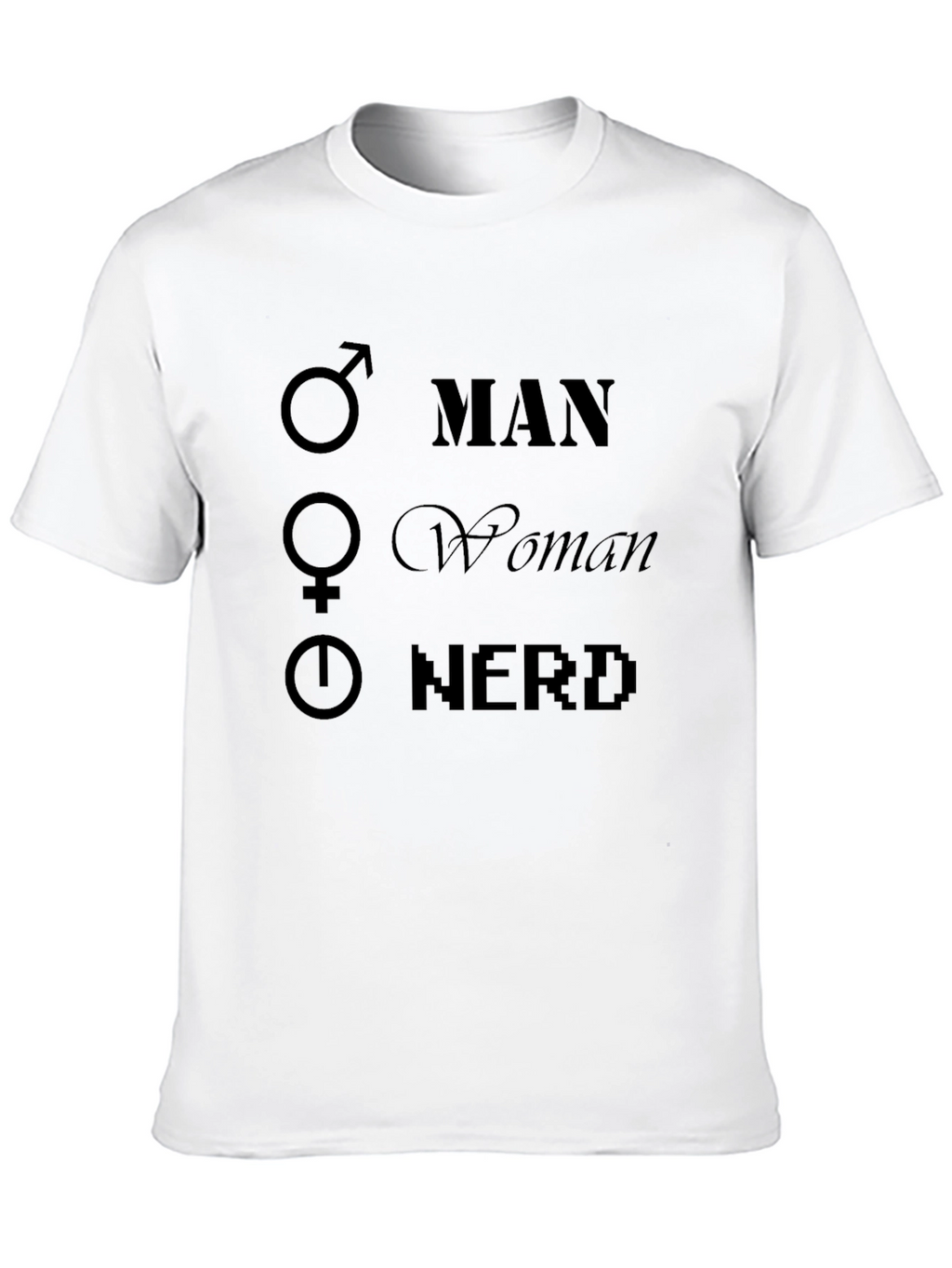 Man Woman Nerd Graphic T-Shirt