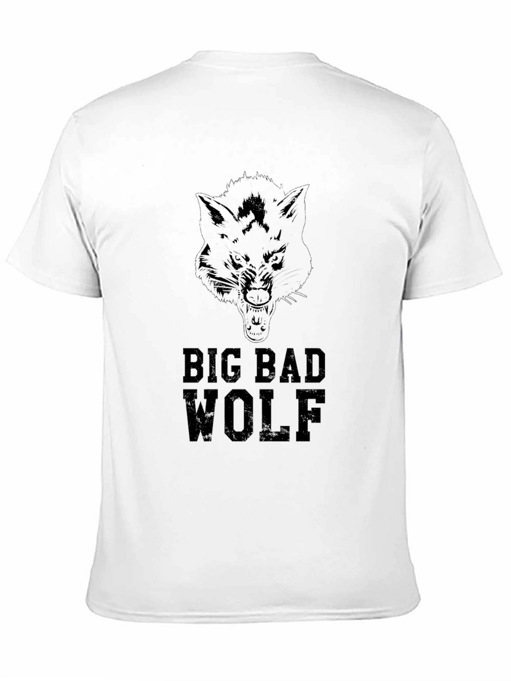 Big Bad Wolf Graphic Tee - Black Cotton T-Shirt
