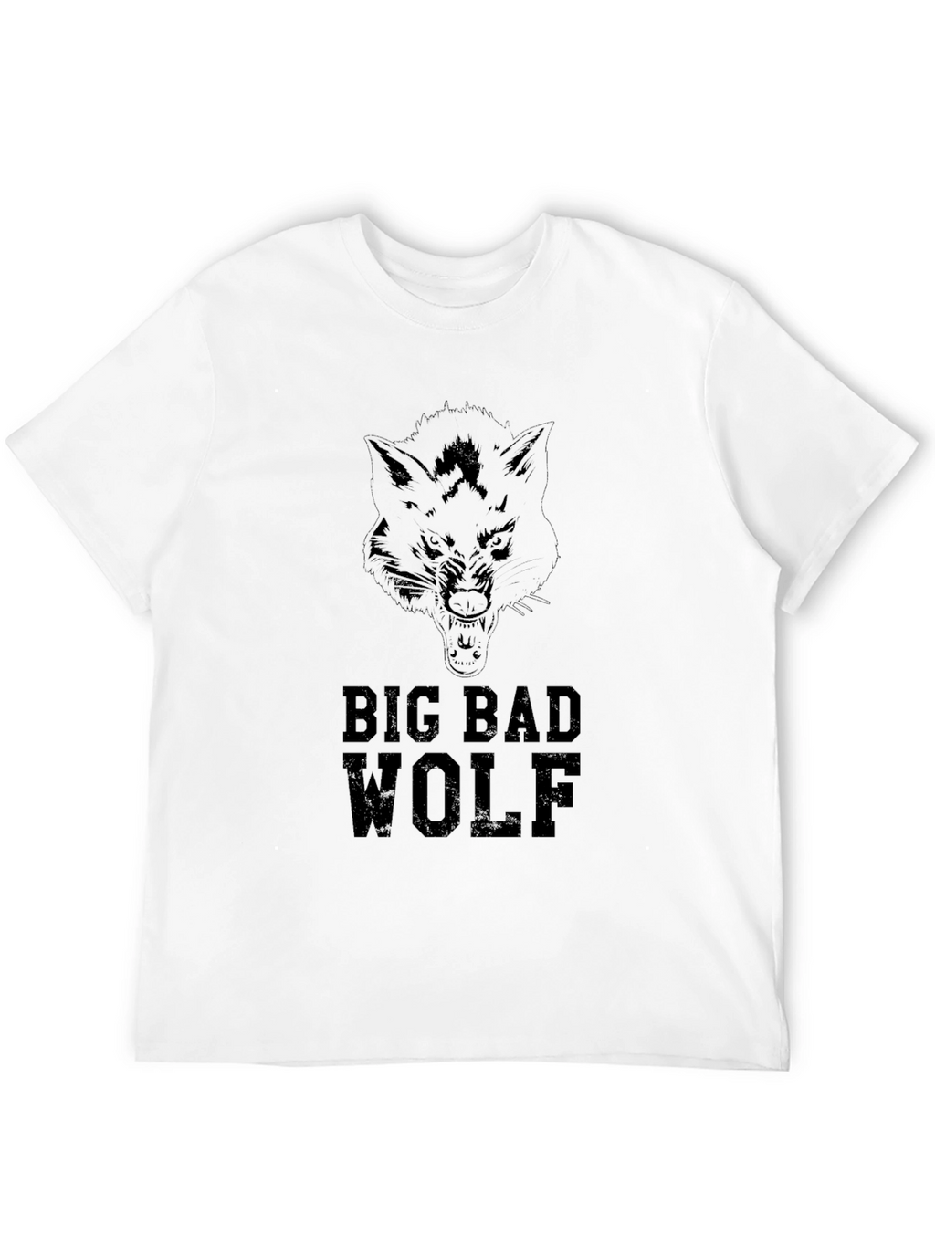 Big Bad Wolf Graphic Tee - Black Cotton T-Shirt