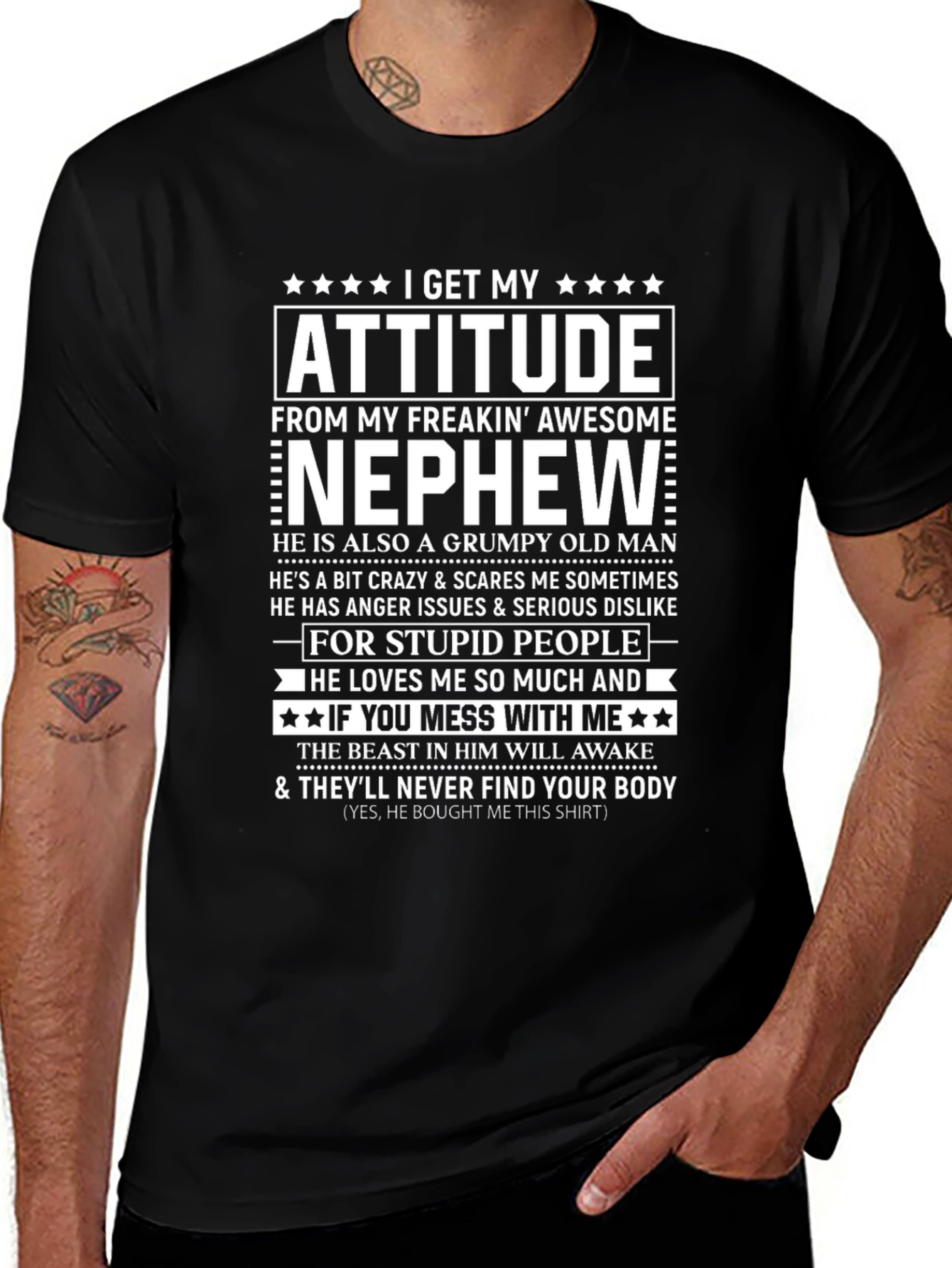 Funny Nephew Attitude Graphic T-Shirt