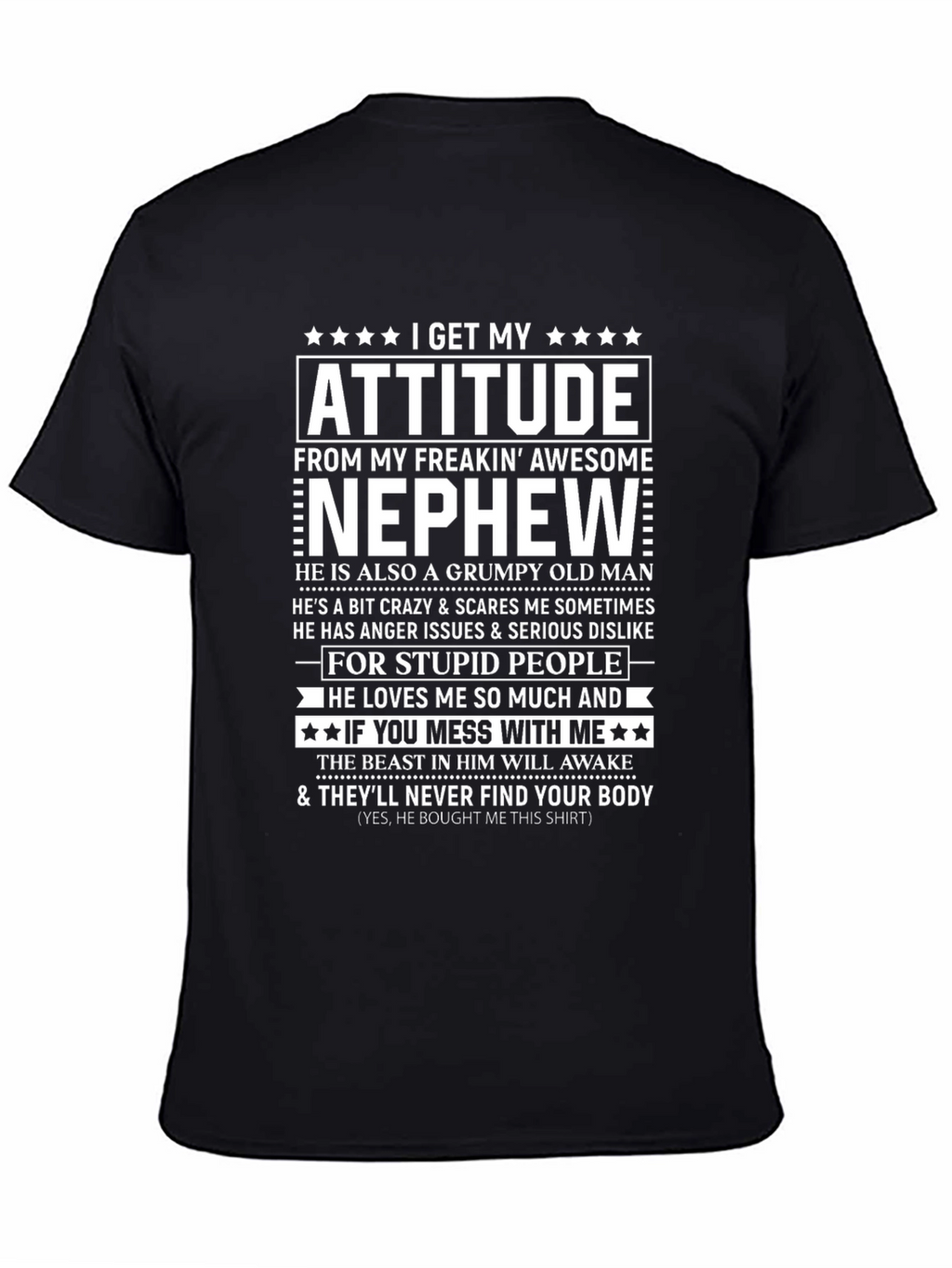 Funny Nephew Attitude Graphic T-Shirt