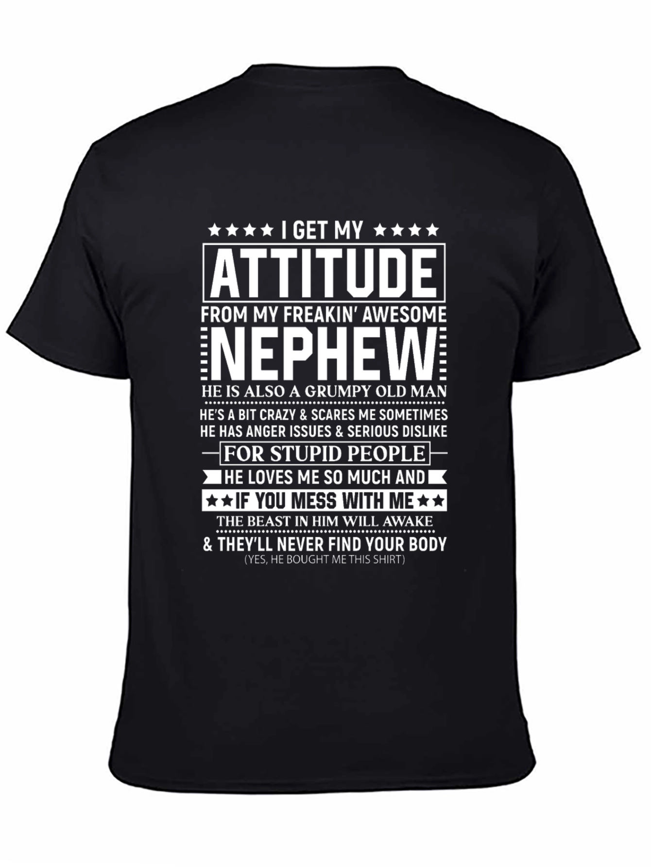 Funny Nephew Attitude Graphic T-Shirt