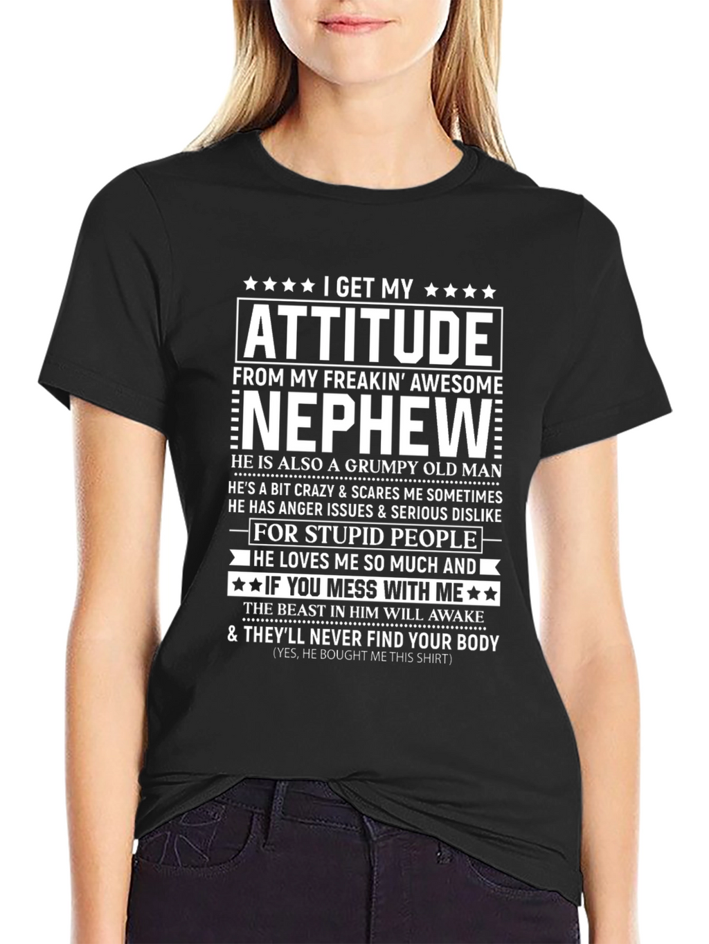 Funny Nephew Attitude Graphic T-Shirt