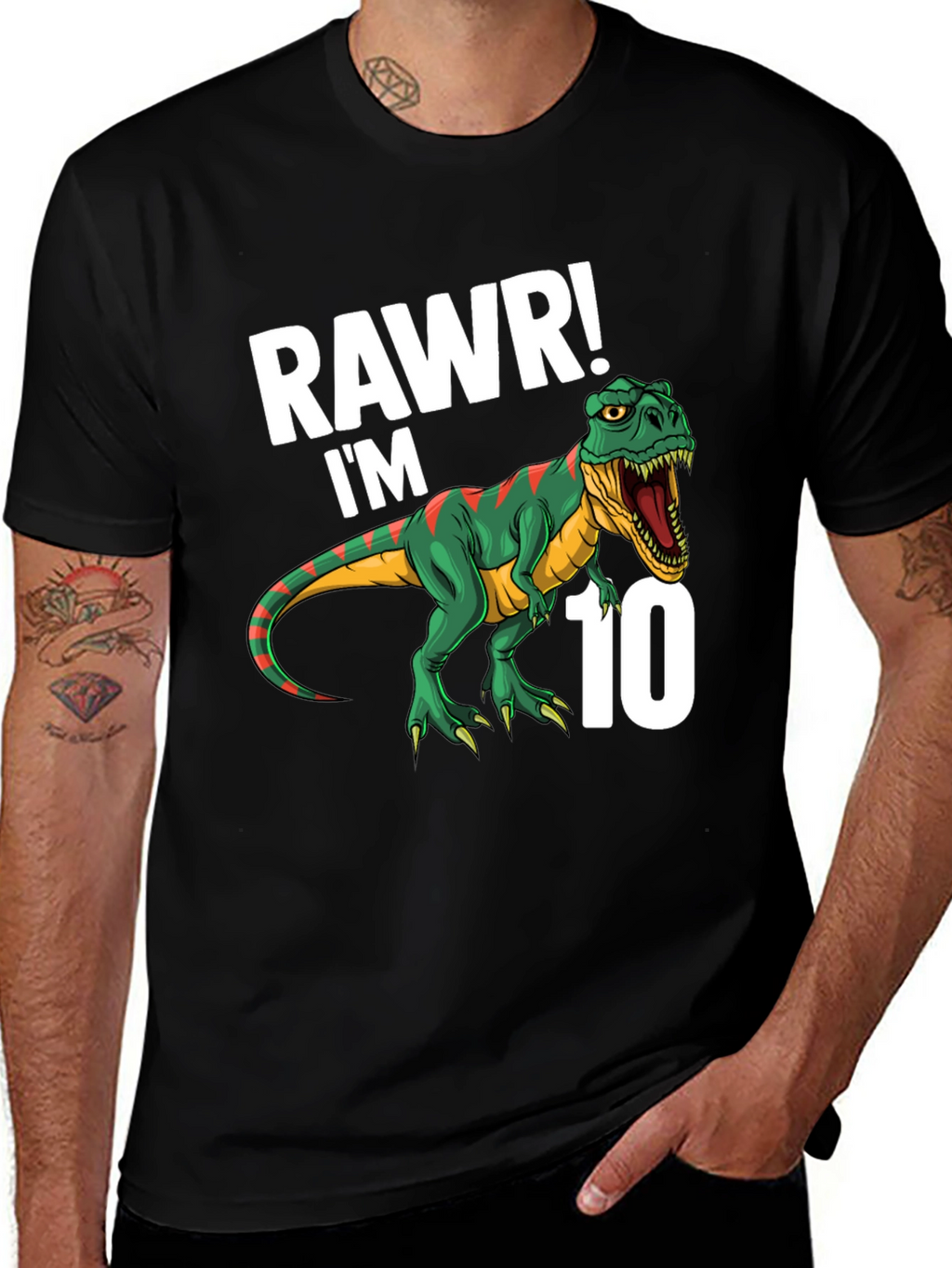 Rawr! Im 10 T-Rex Dinosaur Birthday T-Shirt
