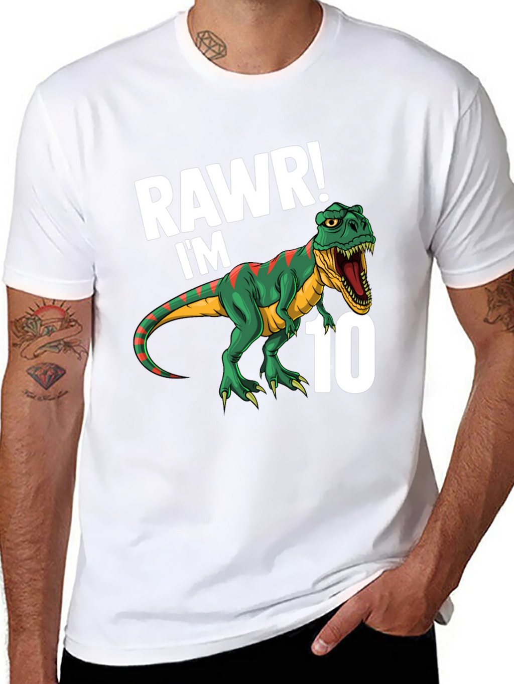 Rawr! Im 10 T-Rex Dinosaur Birthday T-Shirt