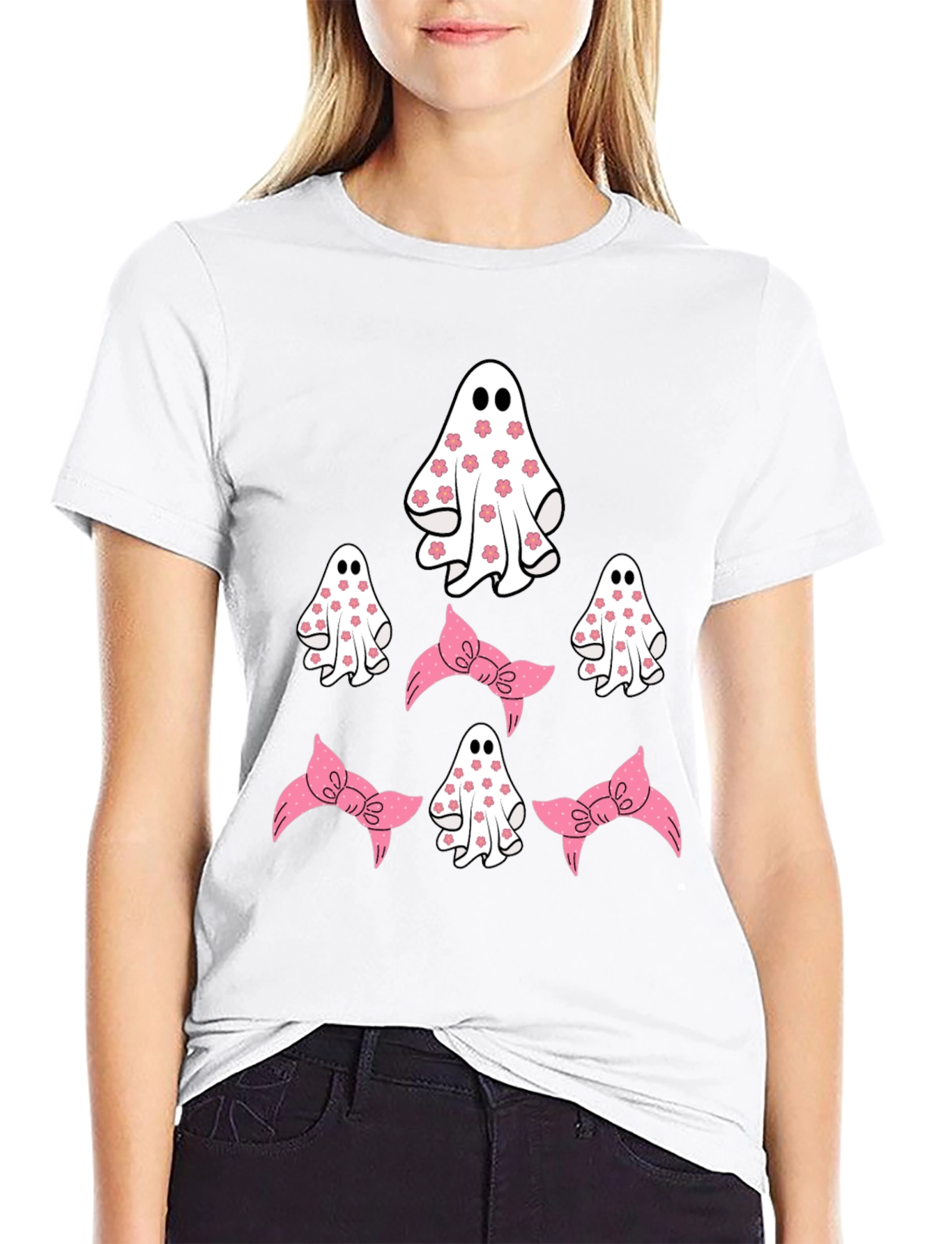 Cute Ghost and Bow T-Shirt