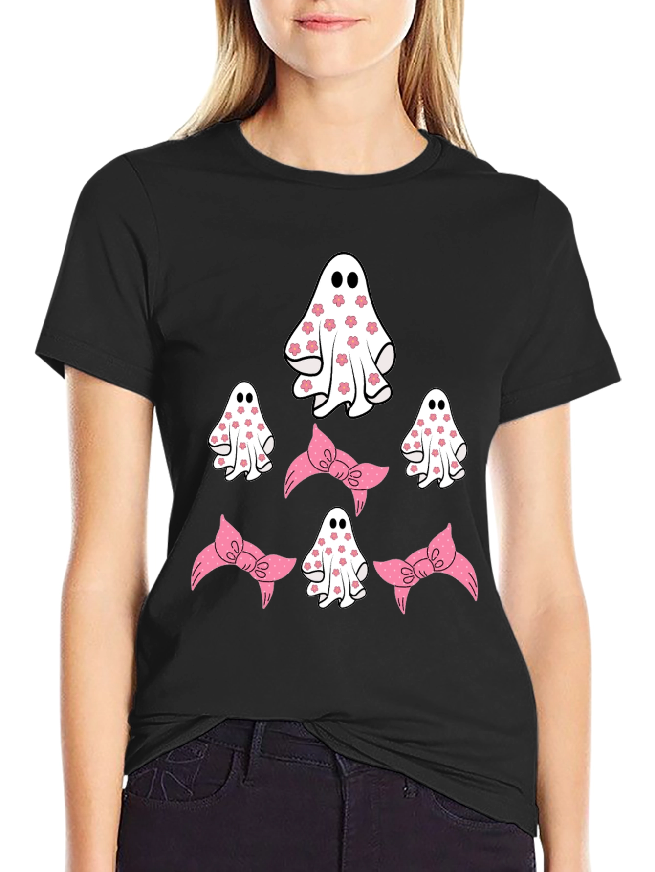 Cute Ghost and Bow T-Shirt