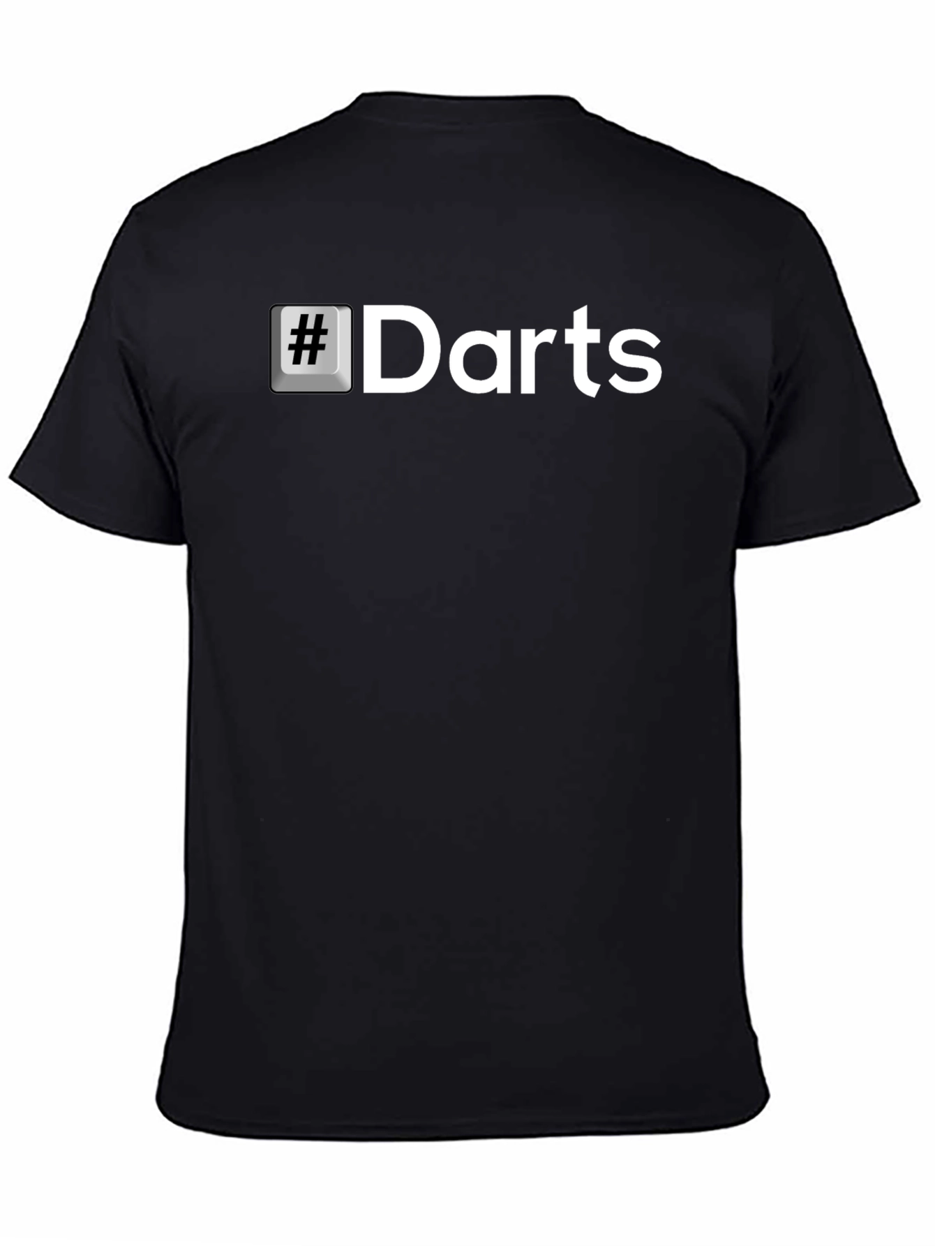 Darts Hashtag T-Shirt - Black Casual Tee