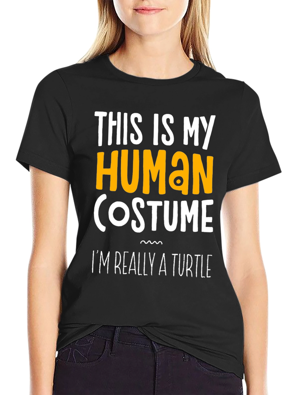 Human Costume Turtle Graphic T-Shirt