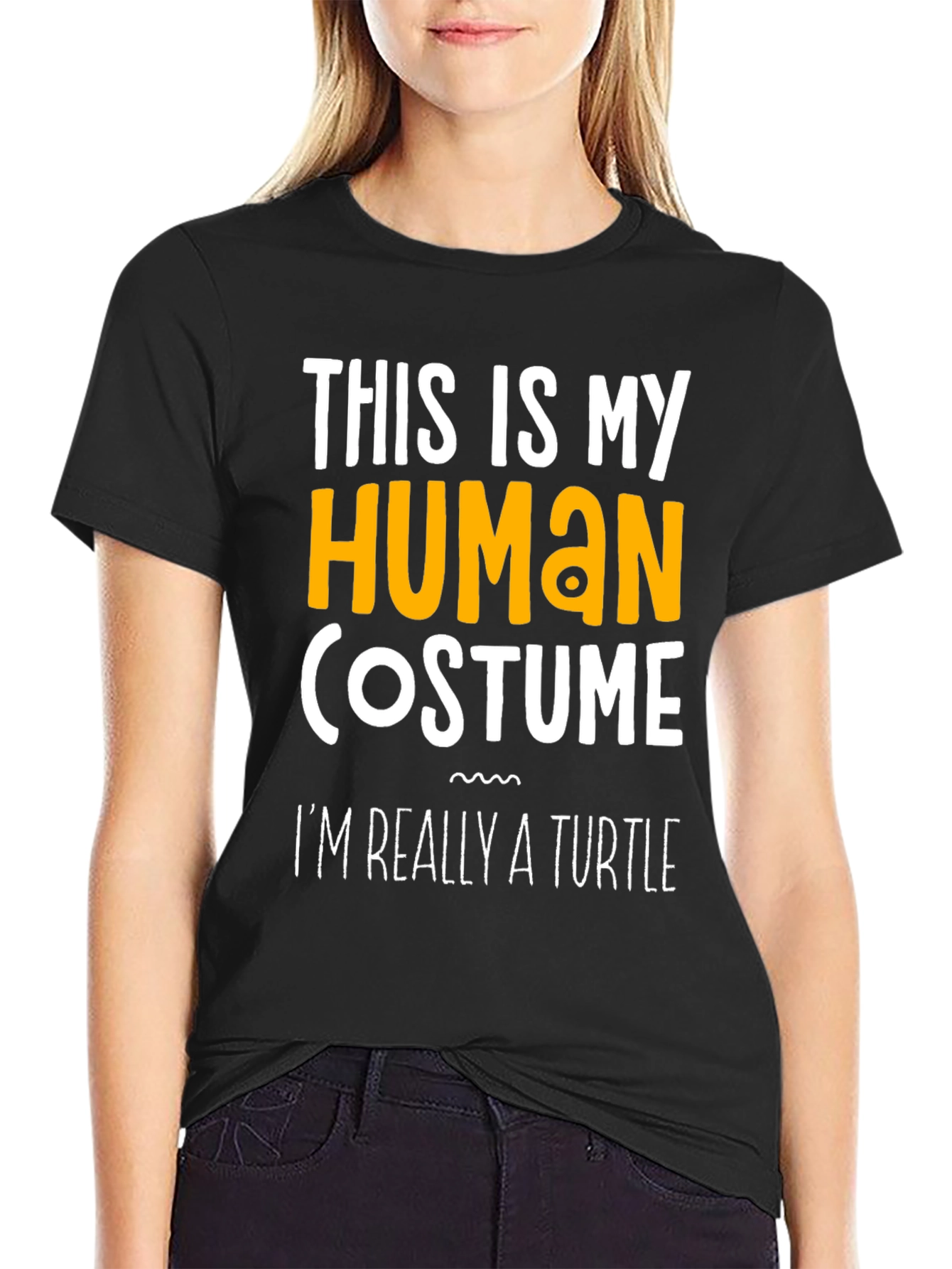 Human Costume Turtle Graphic T-Shirt