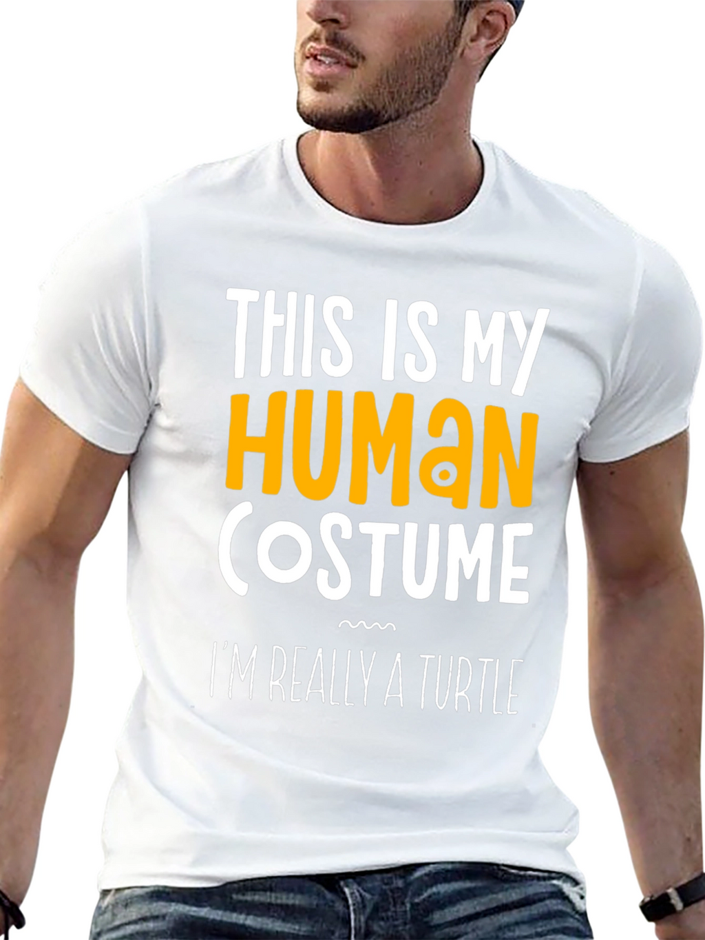 Human Costume Turtle Graphic T-Shirt